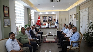 ZİRAAT ODALARI BAŞKANLARI VALİ AKTAŞ'I ZİYARET ETTİ