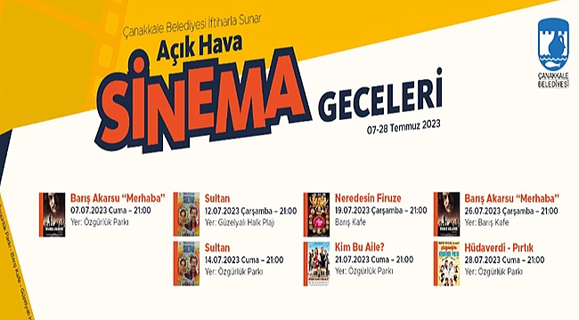 AÇIK HAVA SİNEMA GECELERİ BAŞLIYOR