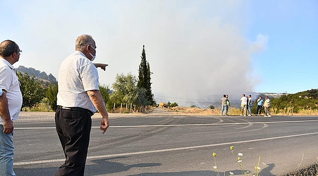 BAŞKAN GÖKHAN YANGIN BÖLGESİNDE