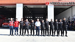 BAŞKAN GÖKHAN YENİ İTFAİYE ARACINI TANITTI