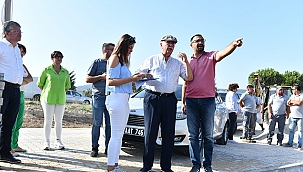 BAŞKAN GÖKHAN YENİ MEZARLIKTA İNCELEMELERDE BULUNDU