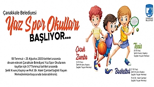 ÇANAKKALE BELEDİYESİ YAZ SPOR OKULLARI BAŞLIYOR