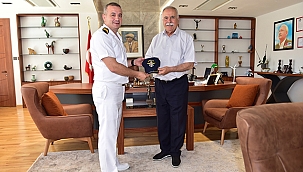 ÇANAKKALE DENİZ HAVA ÜS KOMUTANI DZ. ALB. ÖZTEKİN'DEN BAŞKAN GÖKHAN'A ZİYARET