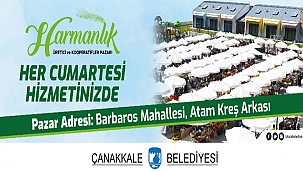 HARMANLIK ÜRETİCİ VE KOOPERATİFLER PAZARI HER CUMARTESİ HİZMETİNİZDE