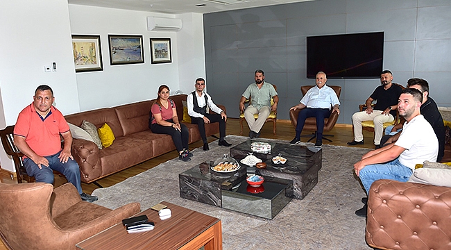 MUHTAR ADAYI ÖZKAN'DAN BAŞKAN GÖKHAN'A ZİYARET