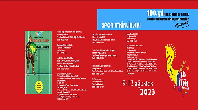 60. ULUSLARARASI TROİA FESTİVALİ'NİN SPOR ETKİNLİKLERİ