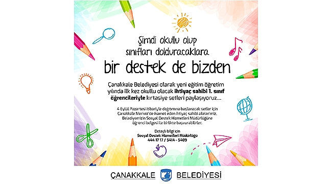 "BİR DESTEK DE BİZDEN"