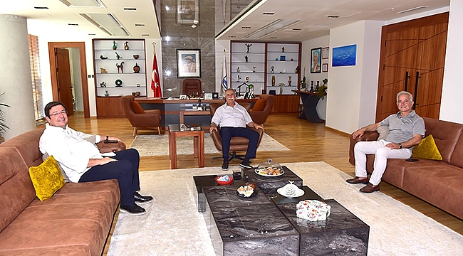 GÜNEŞHAN VE ERKEK'TEN BAŞKAN GÖKHAN'A ZİYARET