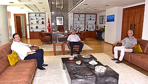 GÜNEŞHAN VE ERKEK'TEN BAŞKAN GÖKHAN'A ZİYARET