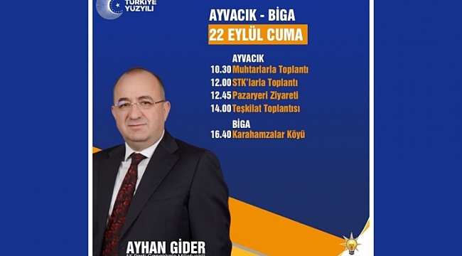 AYHAN GİDER'İN İLÇE ZİYARETLERİ DEVAM EDİYOR.