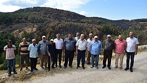 BAŞKAN GÖKHAN, YANGIN BÖLGESİNİ ZİYARET ETTİ