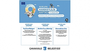 ÇANAKKALE BELEDİYESİ AVRUPA HAREKETLİLİK HAFTASI ETKİNLİKLERİ BAŞLIYOR