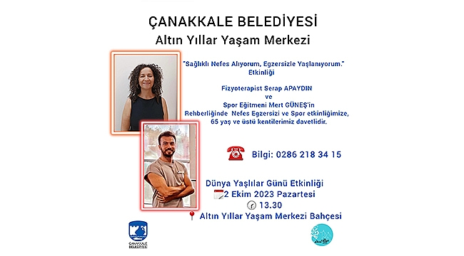 DÜNYA YAŞLILAR GÜNÜ KAPSAMINDAKİ ETKİNLİĞE DAVETLİSİNİZ