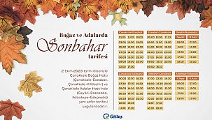 GESTAŞ'TAN SONBAHAR TARİFESİ