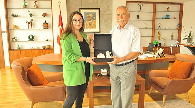 KARDEŞ KENT ELÇİSİ YORULMAZ'DAN VEDA ZİYARETİ
