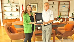 KARDEŞ KENT ELÇİSİ YORULMAZ'DAN VEDA ZİYARETİ