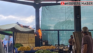 PAZARDA TENTEYİ ATEŞE VERDİ!