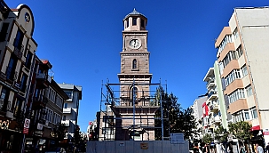 SAAT KULESİ RESTORASYON ÇALIŞMASI DEVAM EDİYOR