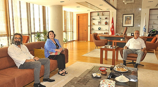 ÜNLÜ MÜZİSYEN YASEMİN GÖKSU'DAN BAŞKAN GÖKHAN'A NEZAKET ZİYARETİ