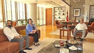 ÜNLÜ MÜZİSYEN YASEMİN GÖKSU'DAN BAŞKAN GÖKHAN'A NEZAKET ZİYARETİ