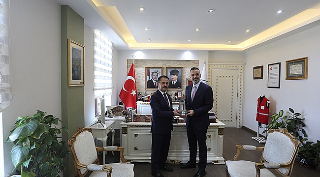 ASKON GENEL BAŞKANI ORHAN AYDIN VALİ AKTAŞ'I ZİYARET ETTİ