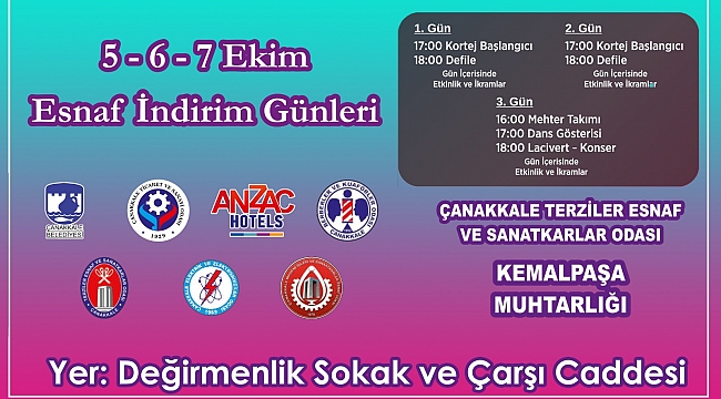 ESNAF İNDİRİM GÜNLERİ BAŞLIYOR