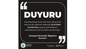 KEPEZ'DE ETKİNLİKLER İLERİ TARİHE ALINDI