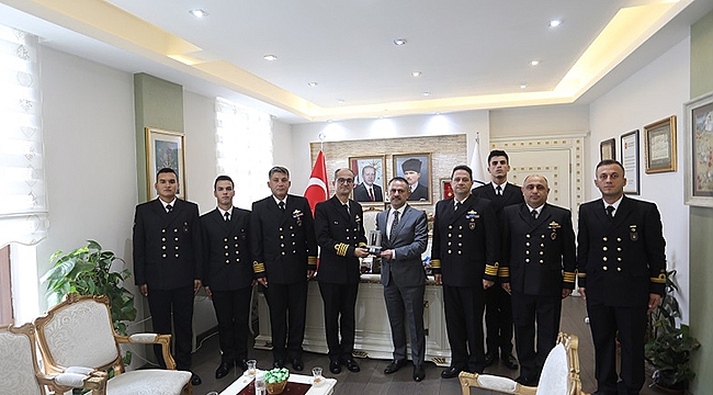 MİLLİ SAVUNMA ÜNİVERSİTESİ DENİZ ASTSUBAY MESLEK YÜKSEKOKULUNDAN VALİ AKTAŞ'A ZİYARET