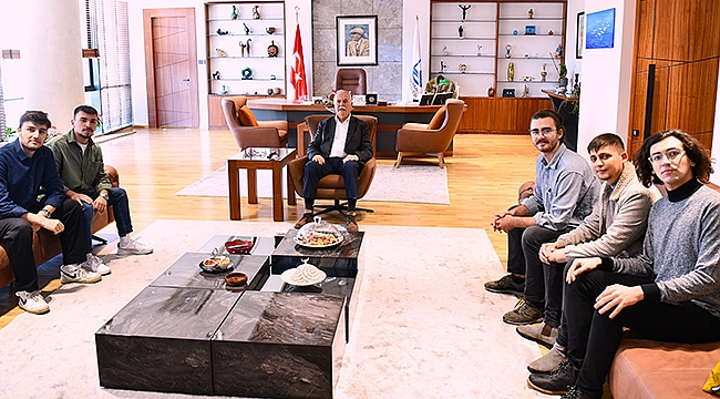BAŞKAN GÖKHAN KONUKLARINI AĞIRLADI