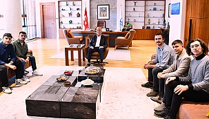 BAŞKAN GÖKHAN KONUKLARINI AĞIRLADI