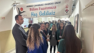 ÇANAKKALE ANADOLU LİSESİNDE "TÜBİTAK 4006 BİLİM" FUARI AÇILDI