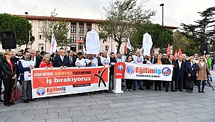 EĞİTİM-İŞ'TEN ÖĞRETMENLER GÜNÜNDE BASIN AÇIKLAMASI