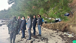 VALİ AKTAŞ, KARANLIK LİMAN-KUMKALE YOLUNDA İNCELEMELERDE BULUNDU