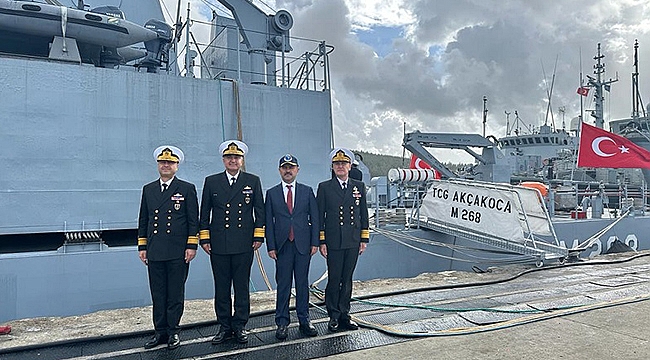 VALİ AKTAŞ TCG AKÇAKOCA GEMİSİNİ ZİYARET ETTİ