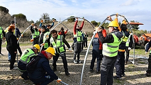 ÇANAKKALE BELEDİYESİ ARAMA VE KURTARMA EKİBİNİN SAHA EĞİTİMLERİ BAŞLADI