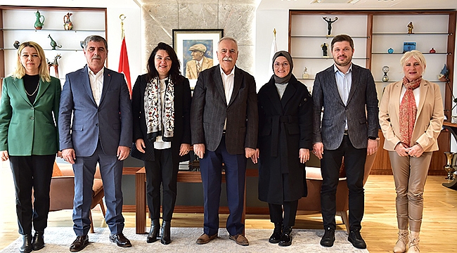 BAŞKAN GÖKHAN, KONUKLARINI AĞIRLADI