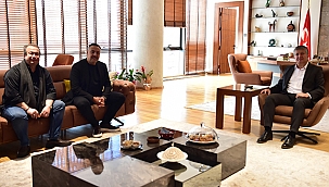 BAŞKAN VEKİLİ MUTLUAY, KONUKLARINI AĞIRLADI