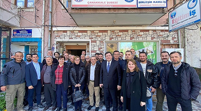 CHP'Lİ ERKEK'TEN SENDİKALARA ZİYARET