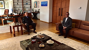 İYİ PARTİ ÇANAKKALE MİLLETVEKİLİ UZ'DAN BAŞKAN GÖKHAN'A ZİYARET