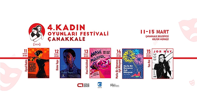 4. KADIN OYUNLARI FESTİVALİ, ÇANAKKALELİ TİYATROSEVERLER İLE BULUŞACAK