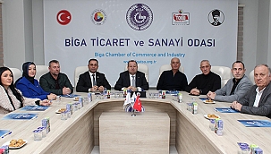 BAŞKAN ERDOĞAN VE AK PARTİ YÖNETİMİNDEN BİGA TSO'YA ZİYARET