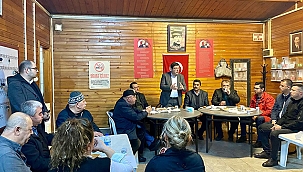 CHP'Lİ ERKEK HALK OTOBÜSLERİ ŞOFÖRLERİ İLE BİR ARAYA GELDİ