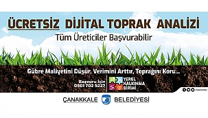 ÜCRETSİZ DİJİTAL TOPRAK ANALİZİ HİZMETİ BAŞLADI