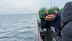 109. YILINDA NUSRET MAYIN GEMİSİ'NDE ANMA TÖRENİ DÜZENLENDİ