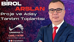ARSLAN, PROJELERİNİ AÇIKLAYACAK
