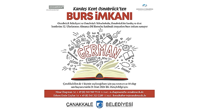 KARDEŞ KENT OSNABRÜCK YAZ DİL KURSU BAŞVURULARI BAŞLADI