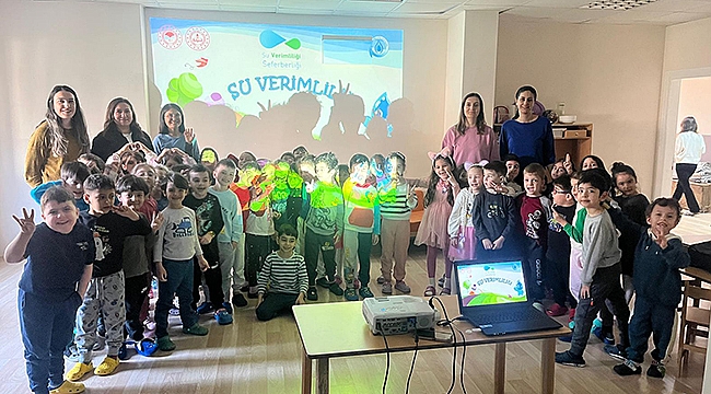 MİNİK ÖĞRENCİLERE SU VERİMLİLİĞİ SUNUMU YAPILDI