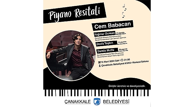 PİYANO RESİTALİNE DAVETLİSİNİZ