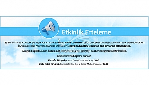 AÇIK ALAN ETKİNLİKLERİ İPTAL EDİLDİ