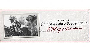 BAŞKAN ERKEK'İN ÇANAKKALE KARA SAVAŞLARININ 109. YILDÖNÜMÜ MESAJI